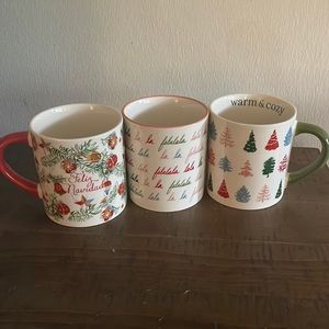 Cute Christmas holiday mugs - set of 3